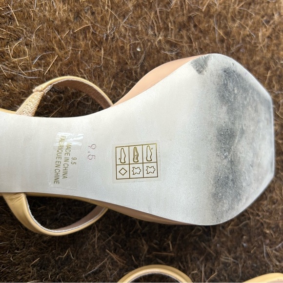 Jeffery Campbell Dusty Nude Patent Leather Hustler Platform Sandals Sz 7.5 - Picture 11 of 11